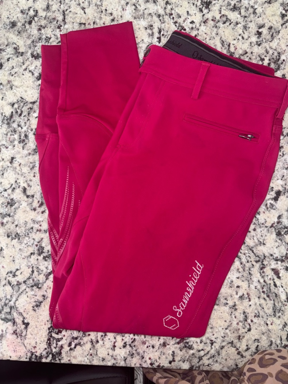 Samsheild Women's Magenta Equestrian Riding Breeches